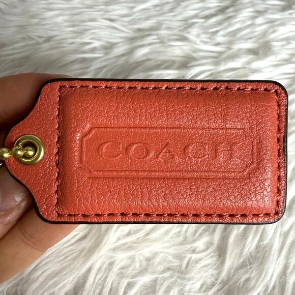 3" Coach Coral Fob Bag Charm Hang tag Hangtag - Picture 1 of 3